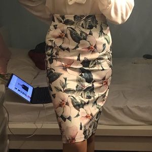 Floral Pencil Skirt